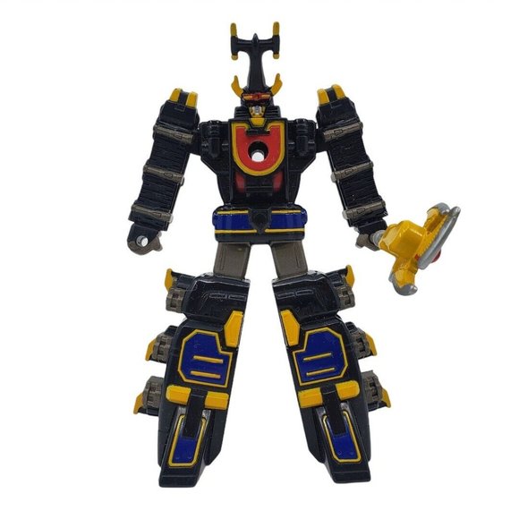 Mighty Morphin Black Power Ranger Action Figure Toy 6.5 in Bandai 2002 - Picture 1 of 8